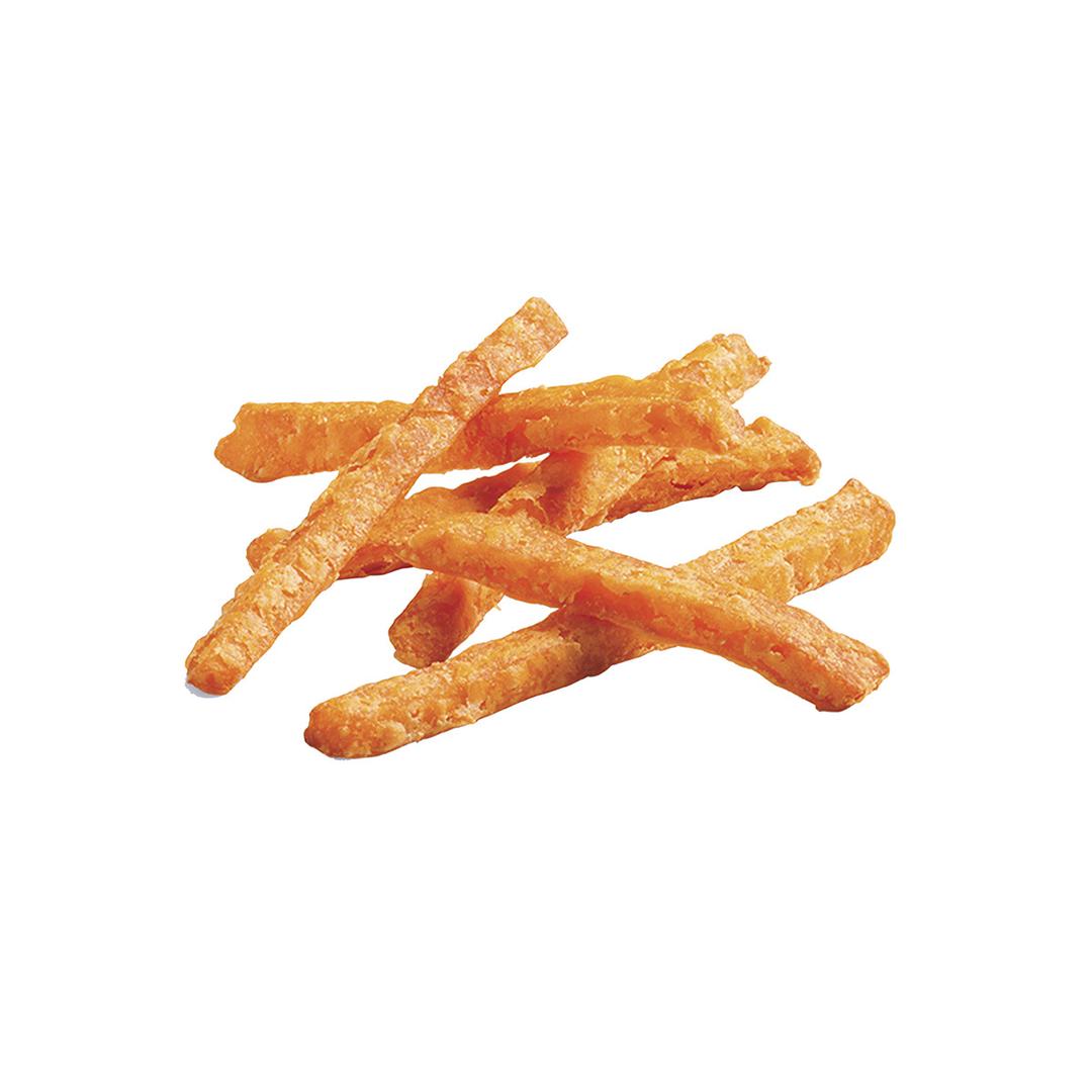 Papas a la francesa de camote extradelgadas
