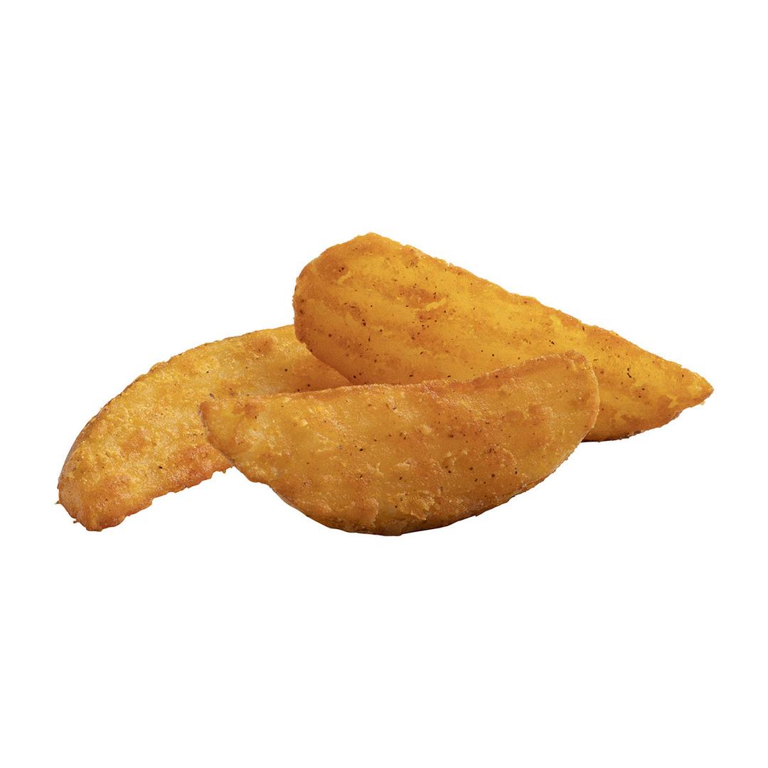 Sabrosas cuñas de 10 cortes con deliciosa cobertura reducidas en sodio corte ondulado, con cáscara