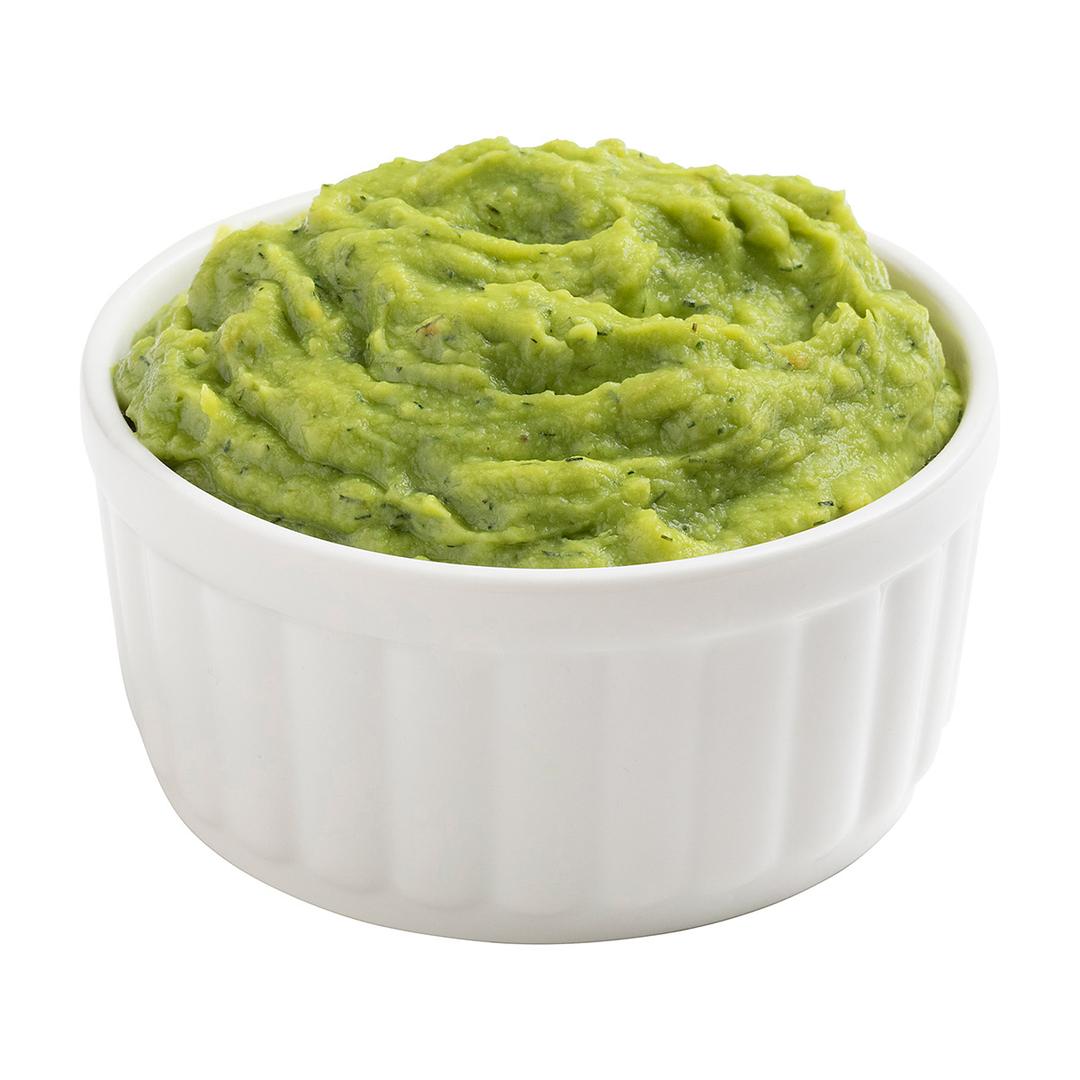 Pasta para untar sabor aguacate con sabor a pepinillos encurtidos, congelado