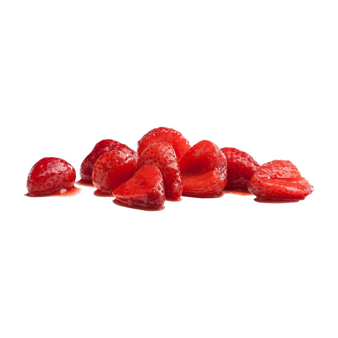 Fresas en en rebanadas con azúcar